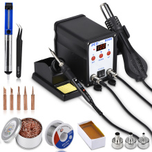 JCD Soldering Station 8908 Welding Repair machine 750W 2 IN 1 soldering iron with hair dryer SMD BGA Rework LCD Digital station