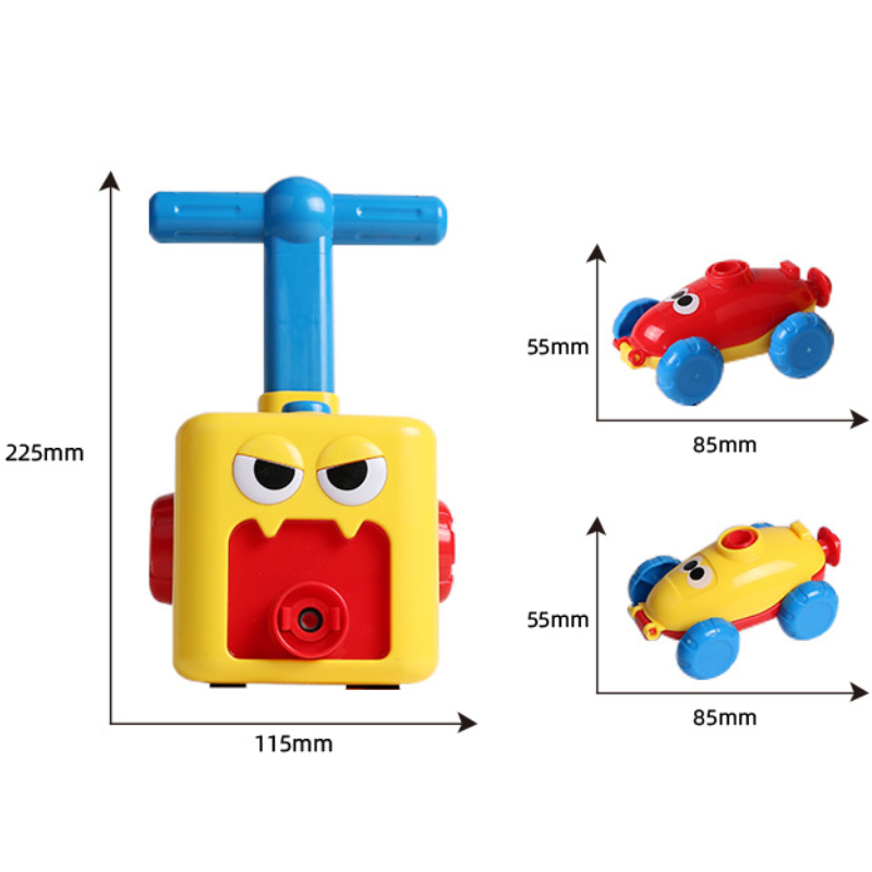 Montessori Power Balloon Launch Tower Toy Diecasts Toy Vehicles Power Balloon Car Science Educational Toys for Boy Children Gift