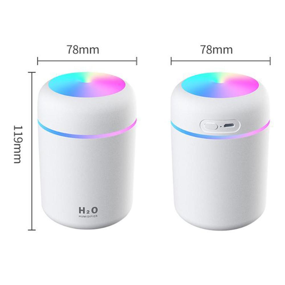 Portable 300ml Electric Air Humidifier Aroma Oil Diffuser USB Cool Mist Sprayer with Colorful Night Light for Home Car