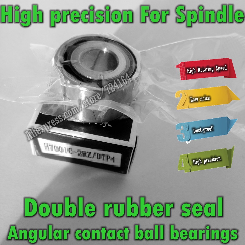 H7002C - RZ 2RZ 2RS P4 P5 15x32x9mm Spindle Double rubber seal Angular contact ball bearings Engraving machine CNC ABEC-7 ABEC-5