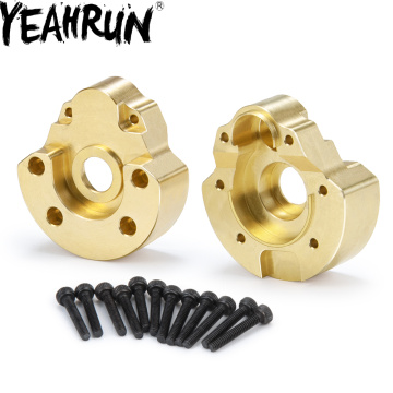 YEAHRUN 1 Pair Heavy Duty Metal Front Rear Wheel Counterweight Cover Brass Knuckle for Redcat GEN8 RC Car Parts Accessories