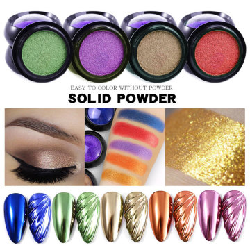 FlorVida 1pc Nail Art Solid Body Glitter Powder Makeup Pigment Dusts Manicure High Quality Mirror Chrome Powder For Nails Rub On