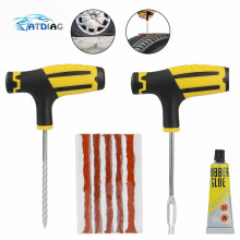 Car Tire Repair Tools Tire Repair Kit Rivet Tool Set Car Bicycle Tubeless Tire Puncture Plug Garage Auto Parts