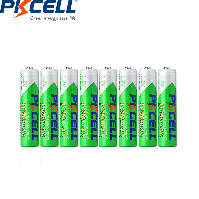 4/8 PKCELL AAA Battery NI-MH AAA Rechargeable batteries low self discharging 1000mah 1.2V Digital Thermometer aaa battery