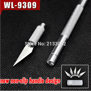 Non-Slip Metal Wood Carving Tools Fruit Food Craft Sculpture Engraving Utility Knife With 6 Blades For Stationery Art Supplies