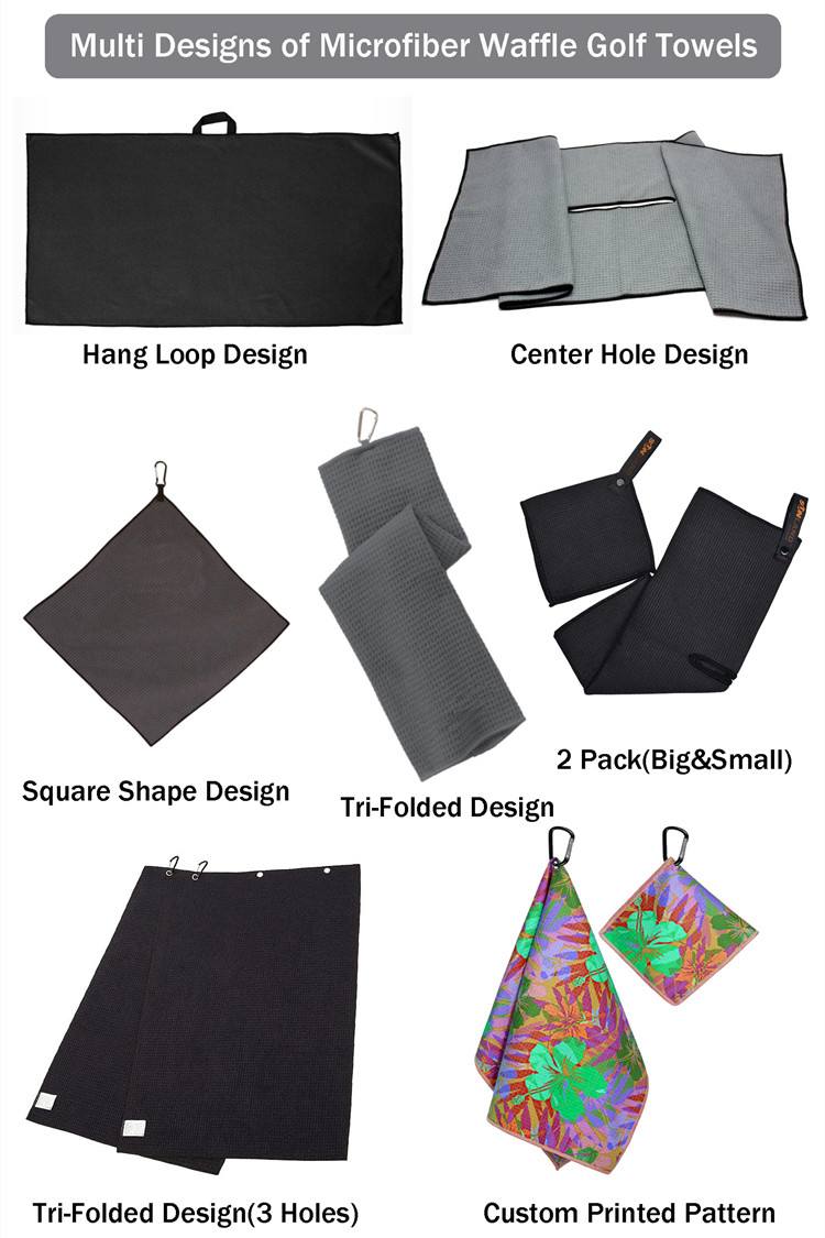 Microfiber Waffle Golf Towel