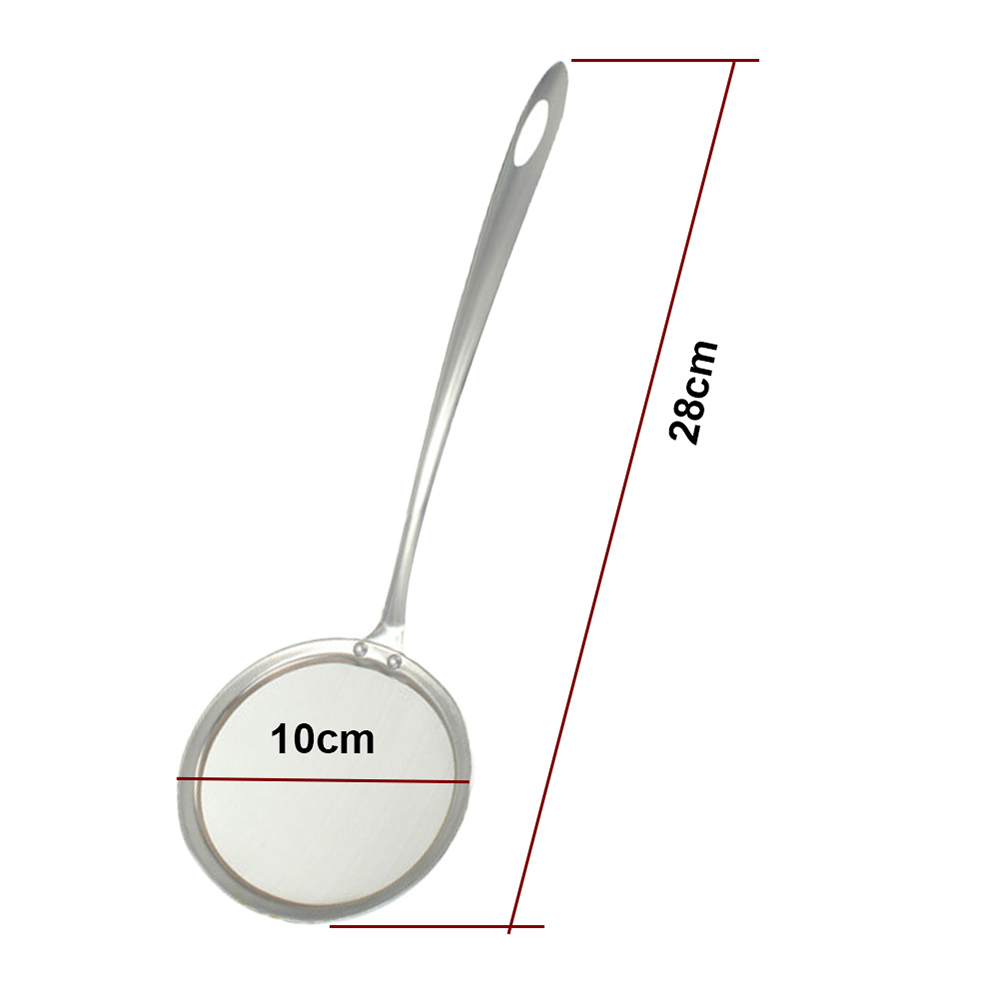 1pcs High quality stainless steel filter kitchen filter fine mesh spoon fried Food Fried fried oil sieve cooking tools 3 size