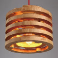 26cm Round multi layer carving Northern Europe Wooden Lamp Vintage Restaurant Cafe Solid Wood Pendant Lights With Blub for Free