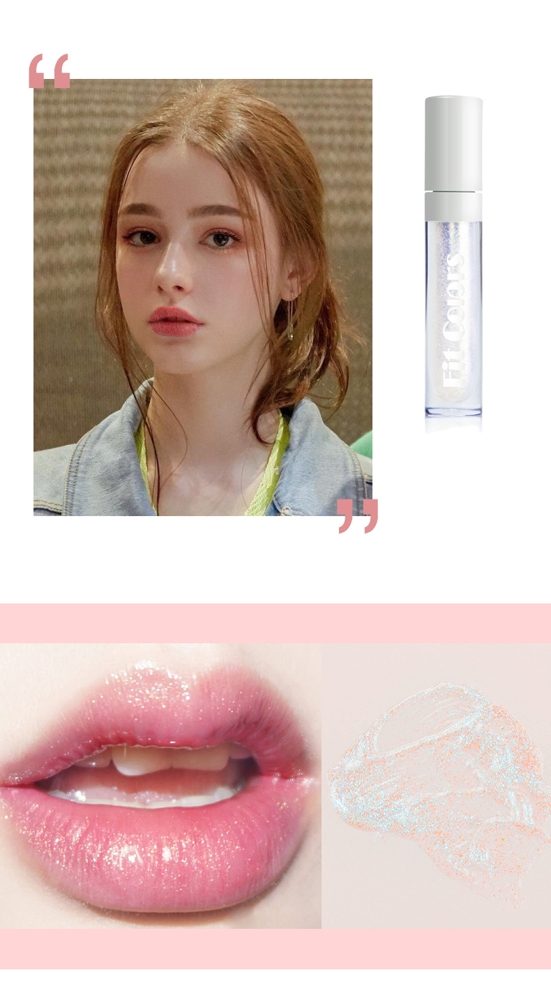 1 Pcs Glass Pearlescent With Glitter Lipstick Moisturizing Colorless Lip Gloss Professional Women Lips Makeup Cosmetic TSLM1
