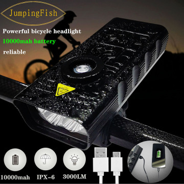 Waterproof USB 10000mah Front Bike Light 5 XM-L T6 LED Powerful MTB Bicyle Lamp 4 Modes Rechargeable Flashlight Bicycle Light