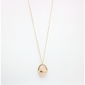 AE-xl20439 / sweet girl jewelry / Exclusive design European style jewelry oval Long Necklace inlaid natural barite powder