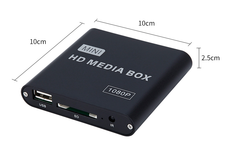 REDAMIGO HD 1080P mini car Media Player for car Center HDD U Disk MultiMedia Player with Car Charger IR Extender AV SD/MMC