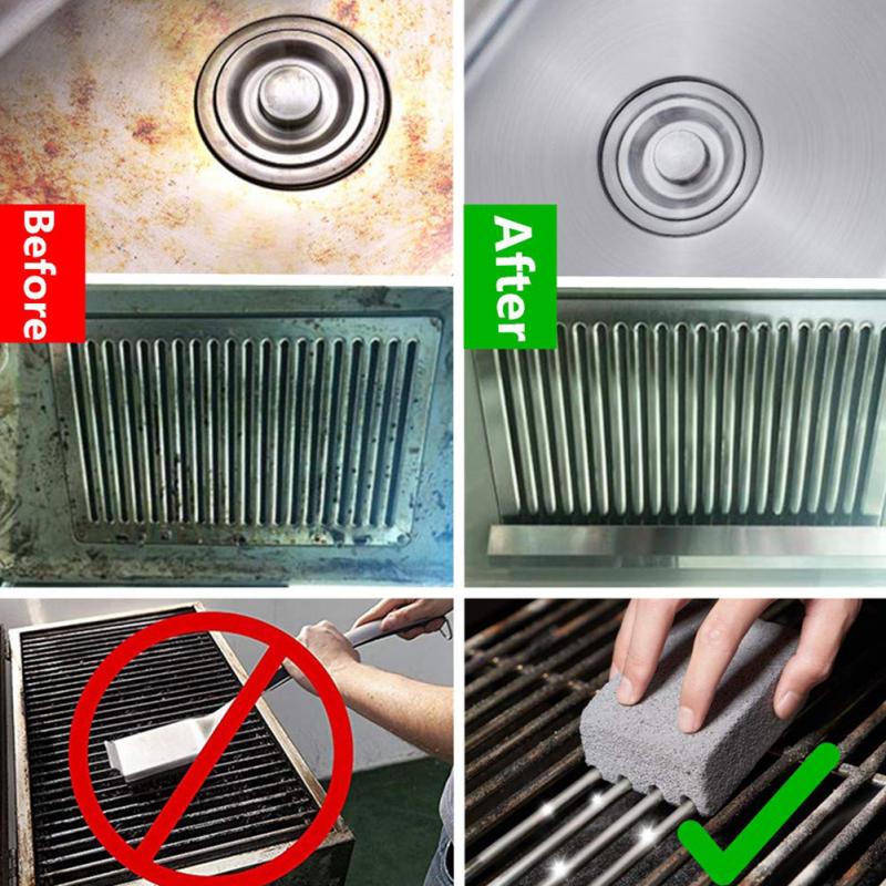2pc BBQ Grill Cleaning Brick Block Barbecue Cleaning Stone BBQ Racks Stains Grease Cleaner BBQ Tools Kitchen Gadgets Dropship