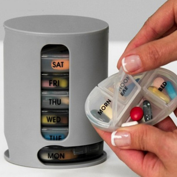 7 Days Week Medicine Storage Case Compact Organizer Pills Storage Remind Box Portable Pill Box Medicine Storage Box Pill
