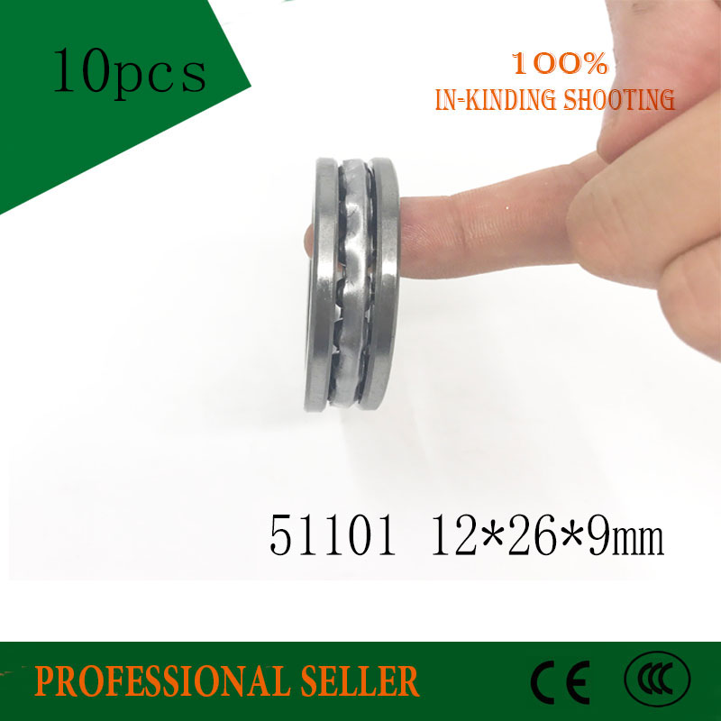 Free shipping 10pcs/Lot 51101 12mm x 26mm x 9mm Axial Ball Thrust Bearing Brand New 8101 12*26*9mm