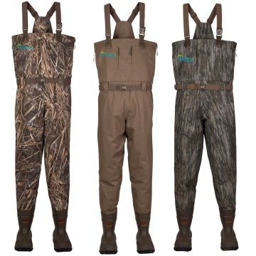 ATM Breathable Chest Waders With Removable Cotton liner And Thinsulate Rubber Boots For Men Hunting