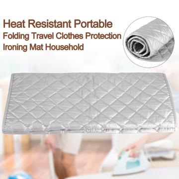 Household Portable Folding Ironing Mat Anti Slip Heat Resistant Washer Steam Pressing Laundry Pad Table Top Clothes Protection