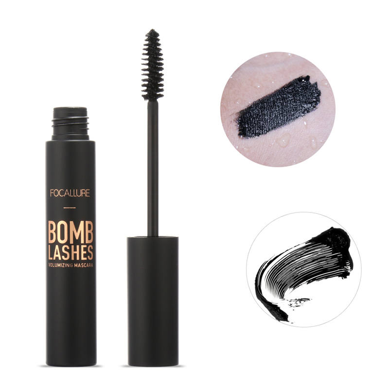 FOCALLURE 3D Silk Fiber Black Mascara Volume Curling Rimel Mascara Eyelash Extension Waterproof Thick Eye Lashes Mascara