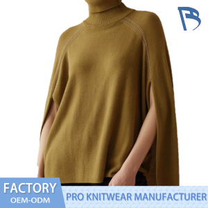 Brown women's elegant knitted top