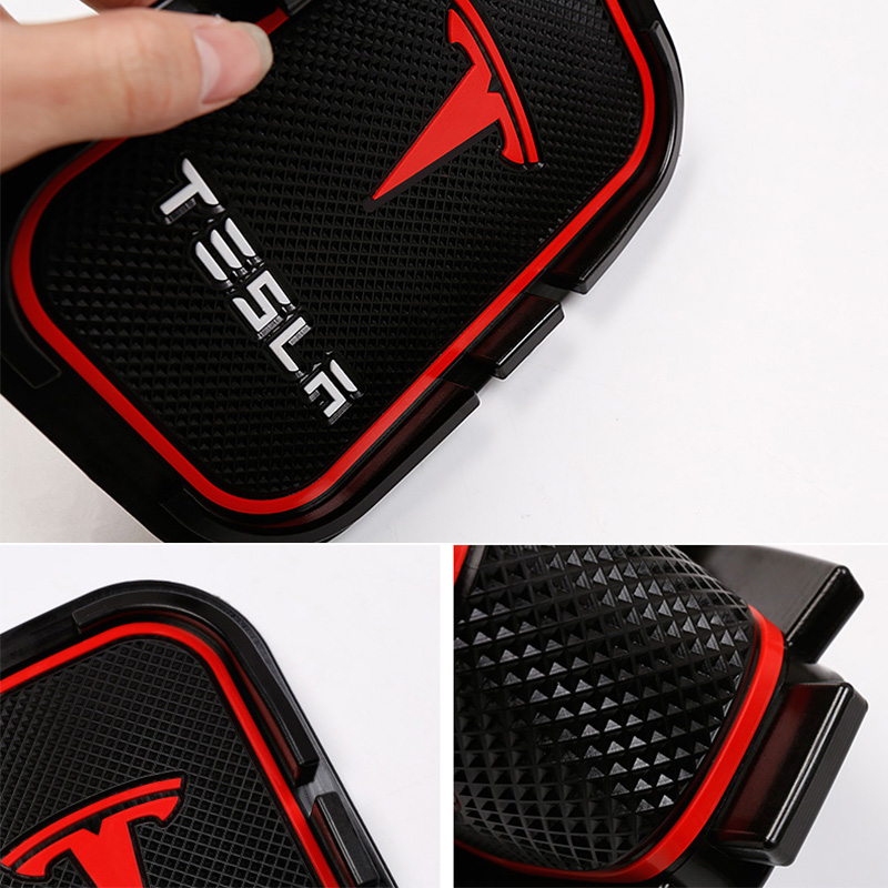 1pc Car Anti Slip Mat Sticky Pad with Logo Dashboard anti-slip mat phone key GPS holder Accessories for Tesla Model S Model X