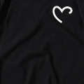 Women Girls Tshirt Plus Size Heart-shaped Print Funny Tees Shirt Casual Loose Short Sleeve T Shirt White Black Tops Ropa Mujer