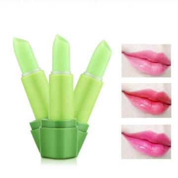 1PC Moisture Lip Balm Long-Lasting Natural 99% Aloe Vera Gel Lipstick Color Mood Changed Long Lasting Moisturizing TXTB1