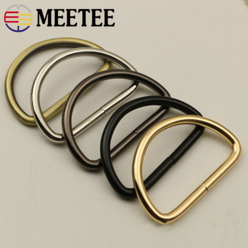 Meetee 5/10/20pcs 50mm O D Ring Metal Buckles for Backpack Strap Adjuster DIY Luggage Hook Bags Hardware Decoration Accessories