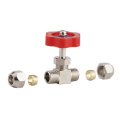 Durable Tube Nickel-Plated Brass Plug Needle Valve OD 6mm/8mm/10mm