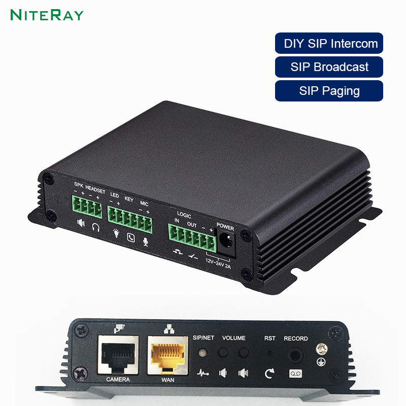 2020 Broadcasting DIY Paging system SIP Broadcast video Intercom VoIP Paging Gateway DIY IP Door Phone Gateway