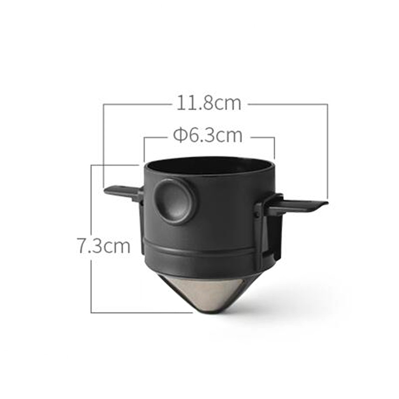 Portable Coffee Maker Coffee Pot Coffee Dripper Set With Travel Coffee Mug Reusable Coffee Filter Stainless Steel For Office