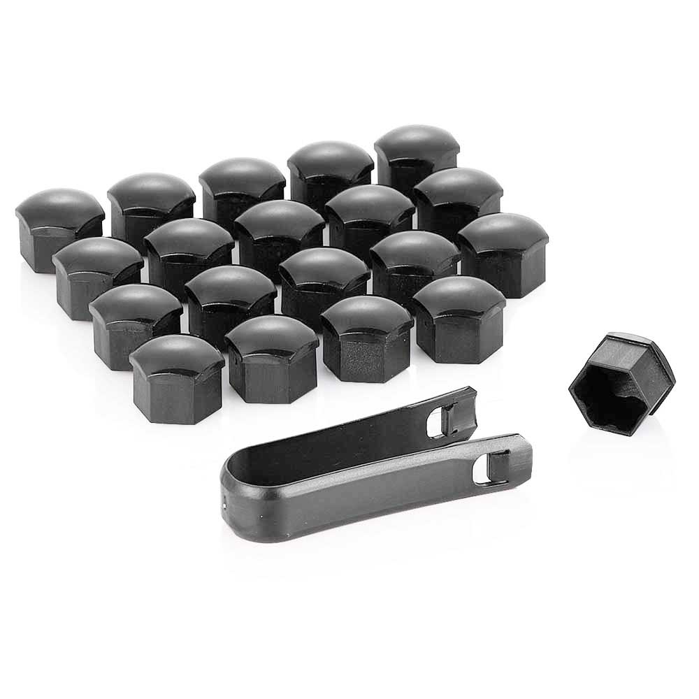 20Pcs Wheel Lug Bolt Center Nut Covers Caps 321601173A for Audi A4 Q5 VW Jetta Golf Tiguan Skoda SEAT with 17mm Hexagon Bolt