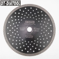 DT-DIATOOL 2pcs 230mm/9inch Diamond Hot Pressed Narrow Turbo Blades Cutting Discs For Granite Marble Stone Saw Blades