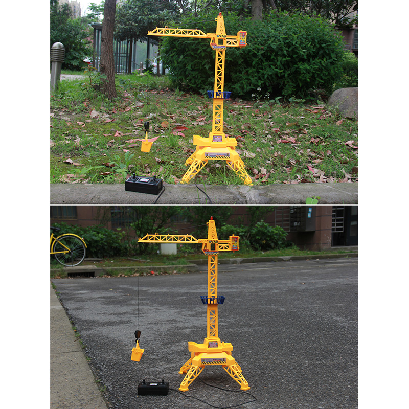 Children Tower Crane Electric Remote Control Wireless Engineering Car Children'S Toy Model With Sound Birthday Gift for Children