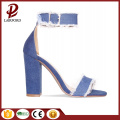 new style simple women jeans sandals summer