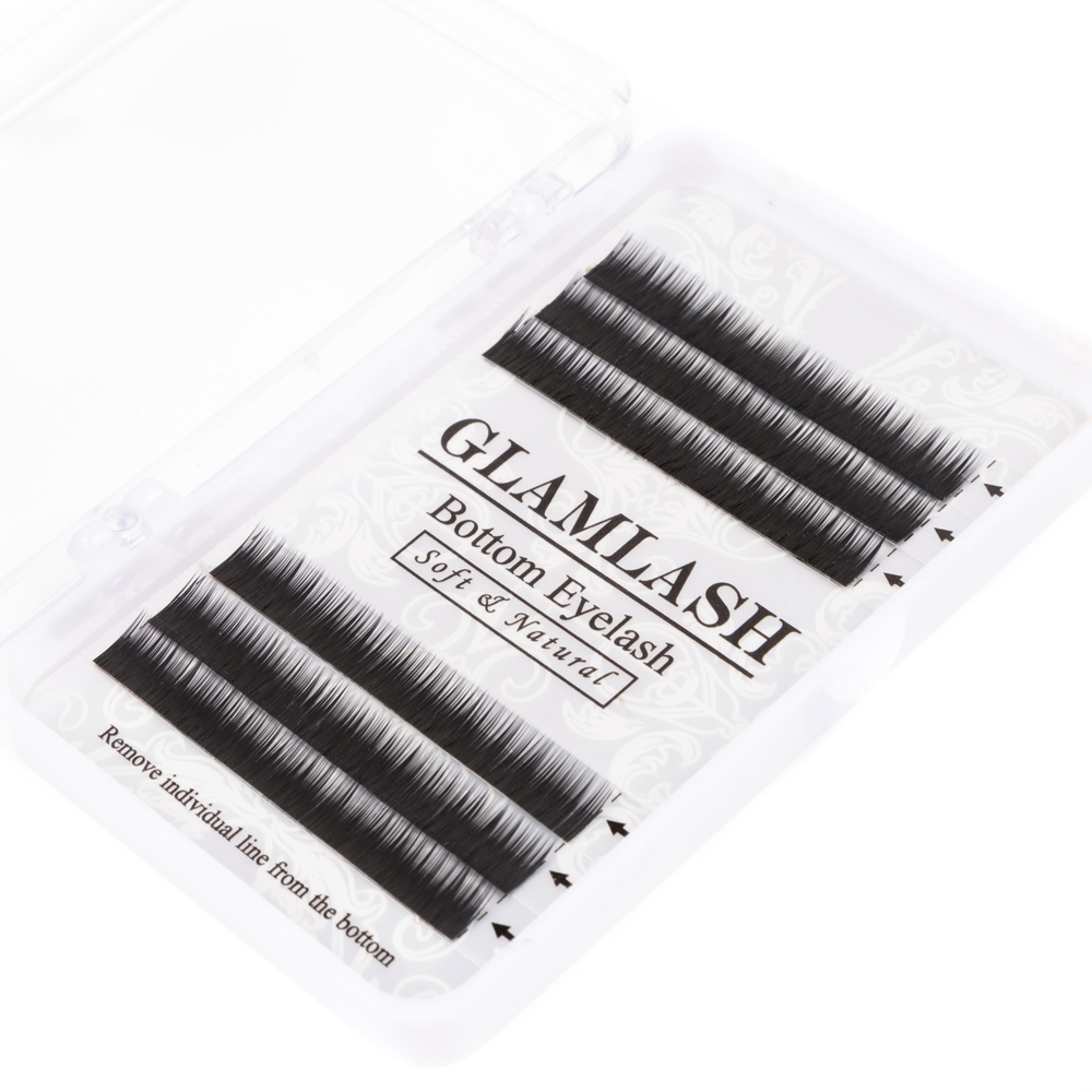 GLAMLASH J Curl 0.10 Thickness Eyebrow Eyelash Extension Bottom Lashes Makeup