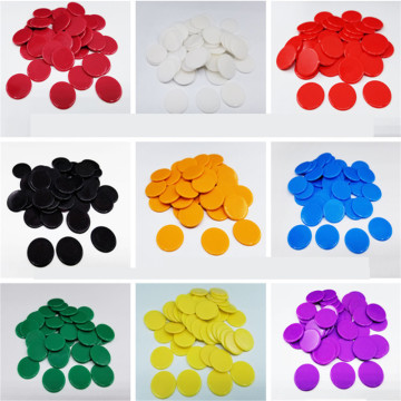 9 colors 19mm Creative Gift Accessories Plastic Poker Chips Casino Bingo Markers Token Fun Family Club Game Toy 100PCS/Set