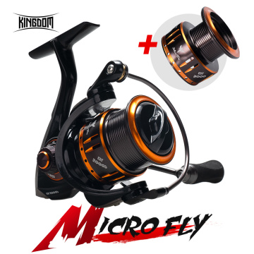 Kingdom MICRO FLY Spinning Fishing Reel 800 1000 2000 3000 Light Spool jigging Bait Reel Freshwater and Saltwater Spinning Reels