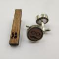 Laser Engrave Wood Cuff Links Tie Clip Moustache And Glasses Cufflinks Men Accessories Father's Clothing Gift