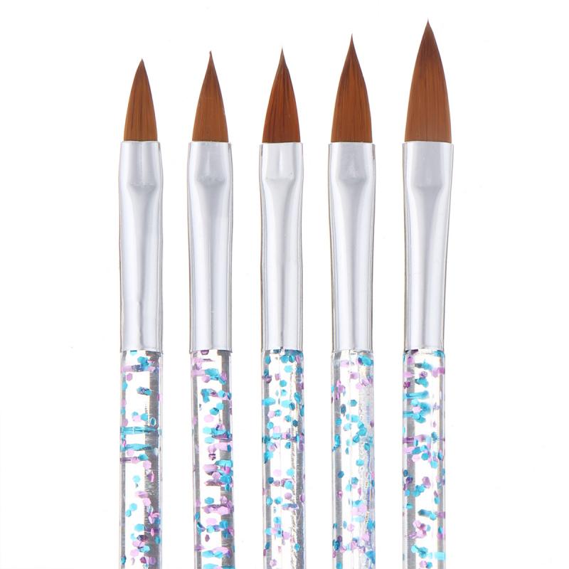 5PCS Nail Crystal Pen Manicure brush Carved Pen Sequin Rod Nail Brush Set