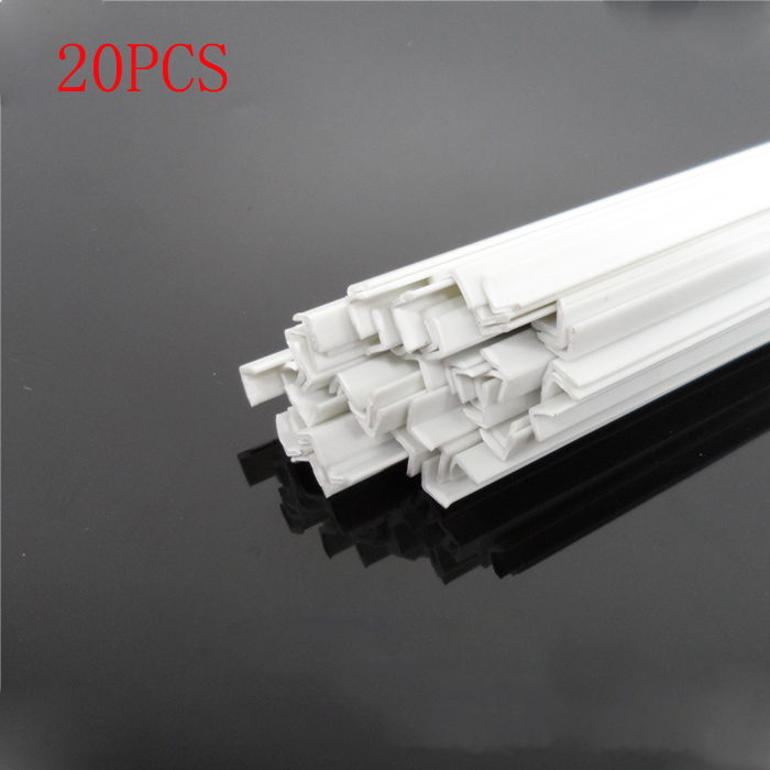 20PCS 4*4mm L Profile ABS Plastic Angle Steel Bar Building Model Materials for DIY Assembly