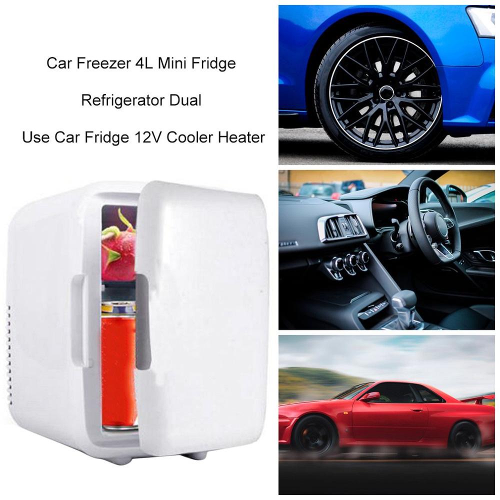 Portable Car Mini Fridge Refrigerator Freezer 4L Mini Fridge Refrigerator Car Fridge 12V Cooler Heater Universal Vehicle Parts