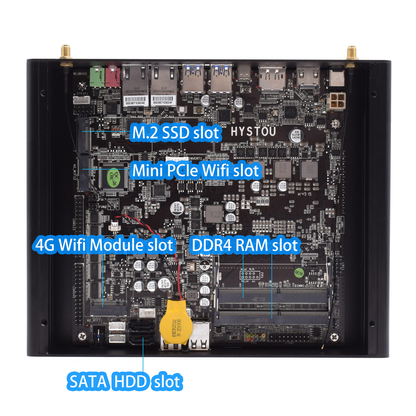 Newest 8th Gen Fanless Mini PC Intel Core i3 8145u i5 8265u windows10pro Linux Type-c m.2 nvme Rugged Computer WiFi