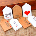 100pcs Hand Made With Love Gift Tag Thank You Kraft Paper Tags Wedding Decoration Hang Tags Paper Cards DIY Label Garment Tags