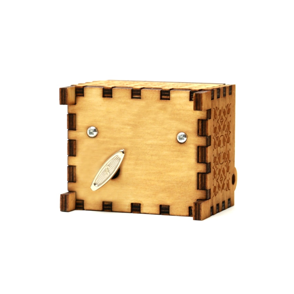 Amelie Music Box 18 Note Windup Clockwork Mechanism Engraved Wood Music Box for Kids,Play La Valse D'Amelie
