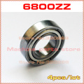 4pcs radial shaft 6800ZZ ball bearing 10*19*5 10x19x5mm metal shield 6800Z deep groove ball bearing F6800ZZ 6800RS 61800RS F6800