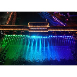 Bridge Waterfall Fountain with Lights