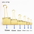 High quality 15mm 19mm 25mm 32mm 41mm 51mm Clamp Paper Binder Clips Bookmark Clips Memo Clip Student School Office Supplies