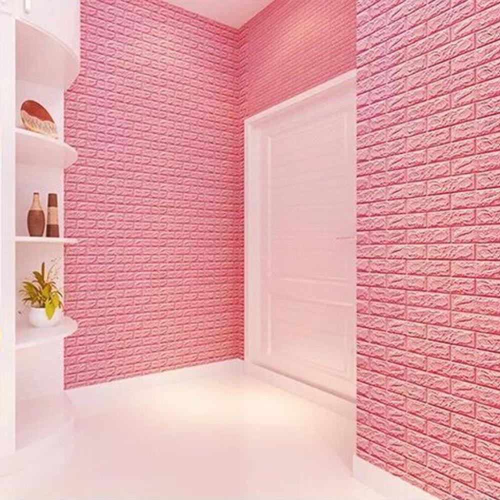 10 Pcs of DIY 3D brick wall paper panel room decals stone decoration relief safety and environmental protection modern style