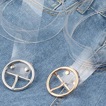 Women Long Waist Belt Transparent PVC Plastic Belt Round Square Heart Pin Buckle Hot Adjustable Casual Dress Resin Waist Straps