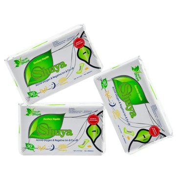 3 pack/lot love anion sanitary pads menstrual shuya anion 155mm length cotton soft feminine hygiene product 90 pieces